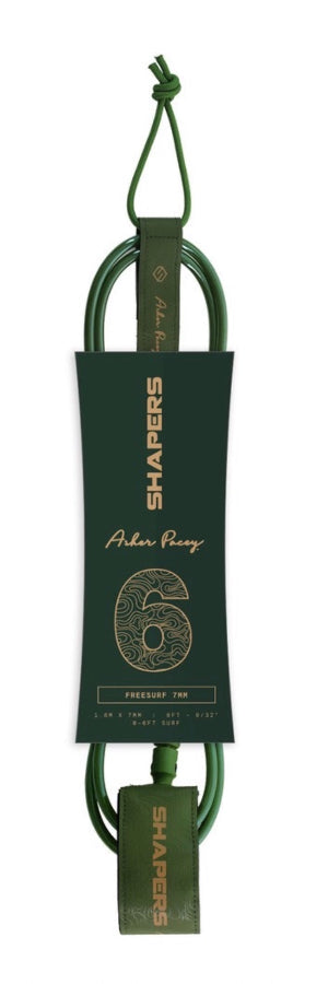 Shapers / Asher Pacey 6ft Ultra-Lite Performance Leash - Forest Green
