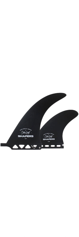 Shapers / 7.3" Clinton Guest Longboard Fin - Single Tab - Black